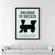 Картина Холстович Railroad to success 110x150 см. Мотиваційна картина для офісу, вітальні, спальні, інтер'єру - зображення 2