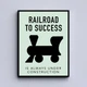 Картина Холстович Railroad to success 110x150 см. Мотиваційна картина для офісу, вітальні, спальні, інтер'єру - зображення 5
