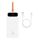 Зовнішній акумулятор повербанк power bank BASEUS Block 20000mAh |1USB/1Type-C/Lightning Cable, 20W/3A, PD/QC| white - зображення 3