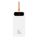 Зовнішній акумулятор повербанк power bank BASEUS Block 10000mAh |1USB/1Type-C/Lightning Cable, 20W/3A, PD/QC| white - зображення 2