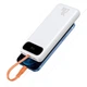 Зовнішній акумулятор повербанк power bank BASEUS Block 10000mAh |1USB/1Type-C/Lightning Cable, 20W/3A, PD/QC| white - зображення 3
