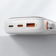 Зовнішній акумулятор повербанк PowerBaseUS Qpow Pro 10000mAh USB/Type-C/Lightning, 20W/5A, PD/QC| з кабелем Lightning White - зображення 7