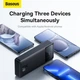 Зовнішній акумулятор повербанк power bank BASEUS Bipow 20000mAh | 2USB/Type-C, 25W/3A, PD/QC| Black - зображення 2