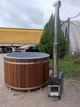 Купель СПА на дровах FinSpa Везувий коричневый с аеромассажем - изображение 1