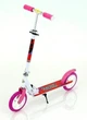 Детский складной самокат для девочки от 5-ти лет Scooter 460. Бело-Розовый цвет. Колеса 200 мм - изображение 3