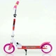 Детский складной самокат для девочки от 5-ти лет Scooter 460. Бело-Розовый цвет. Колеса 200 мм - изображение 5