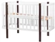 Кровать Babyroom Луна (120x60) белый - венге - изображение 1