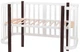 Кровать Babyroom Луна (120x60) белый - венге - изображение 5