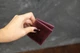 Шкіряна обкладинка на дві карти, натуральна Вінтажна шкіра, колір Бордо - зображення 3