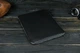 Шкіряний чохол для MacBook Дизайн №1 з повстю, натуральна шкіра італійський Краст, колір Чорний - зображення 1
