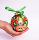 Новогоднее Украшение Новогодний шар "Калина", 10 см, Петриковская роспись, стекло - изображение 8