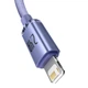 Кабель Baseus Crystal Shine Series Fast Charging Data cabel USB to iP 2.4A 2m (CAJY000105) Purple - изображение 2