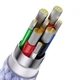 Кабель Baseus Flash Series Ⅱ One-for-three Fast Charging cabel Type-C для M+L+C 100W 1.5m (CASS030205) Purple - зображення 6