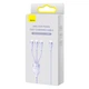 Кабель Baseus Flash Series Ⅱ One-for-three Fast Charging cabel Type-C для M+L+C 100W 1.5m (CASS030205) Purple - зображення 7