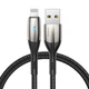 Кабель Baseus Horizontal Data cabelUSB For iP 2.4A 0.5m (CALSP-A01) Black - зображення 1