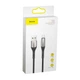 Кабель Baseus Horizontal Data cabelUSB For iP 2.4A 0.5m (CALSP-A01) Black - зображення 7