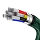 Кабель Baseus Cafule Series Metal Data cabel Type-C to Type-C 100W 1m (CATJK-C06) Green - изображение 5