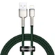 Кабель Baseus Cafule Series Metal Data cabel USB to IP 2.4A 1m (CALJK-A06) Green - изображение 1
