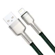 Кабель Baseus Cafule Series Metal Data cabel USB to IP 2.4A 1m (CALJK-A06) Green - изображение 2