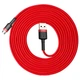 Кабель Baseus cafule cabel USB For Micro 2A 3m (CAMKLF-H09) Red+Black - зображення 5