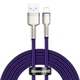 Кабель Baseus Cafule Series Metal Data cabel USB to IP 2.4A 2m (CALJK-B05) Purple - изображение 1