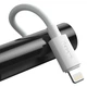 Кабель Baseus Simple Wisdom cabel Kit USB to iP PD 20W (комплект з 2 штук) 1.5m (TZCATLZJ-02) White - зображення 6