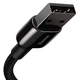Кабель Baseus Tungsten Gold Fast Charging Data cabel USB to iP 2.4A 2m (CALWJ-A01) Black - зображення 5
