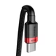 Кабель Baseus Cafule PD2.0 100W flash charging USB For Type-C cabel (20V 5A) 2m (CATKLF-AL91) Red+Black - изображение 4