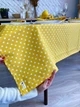 Скатерть водоотталкивающая Delux Textil Желтый горошек 140 х 110 см (366400) - изображение 3