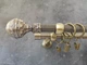 Карниз Quadrum Арабеска 300 см двойной Антик 19/19 мм рифленая (кольца с прищепками) - изображение 1