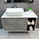 Тумба з умивальником Rexon Ombra RX99CG/100 Glossy White/Concrete Grey (19910C) - зображення 3