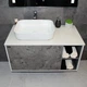 Тумба з умивальником Rexon Ombra RX99CG/100 Glossy White/Concrete Grey (19910C) - зображення 8