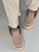 Жіночі зимові лофери ShoesBand Бежеві натуральні замшеві всередині напіввовна і цигейка 36 (23,5 см) (Ѕ99441з) - зображення 2