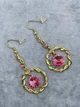 Серьги металлические розовые Золотой 9155 - изображение 4