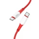 Зарядний кабель HOCO X70 Ferry Type-C to Type-C Cable 60W 3A 1m Red - изображение 1