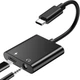 Переходник 2в1: Type-C + miniJack 3.5мм Addap UC2MJ-01, адаптер для одновременной зарядки и подключения наушников - изображение 1