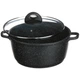 Набор посуды с мраморным покрытием Benson BN-312, 6 предметов, Черный. Набор кастрюль из литого алюминия с крышками, подходит для всех типов плит - изображение 4
