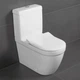 Унітаз підлоговий безобідковий білий без бачка VILLEROY&BOCH Architectura без сидіння випуск в стіну 5691R001 - зображення 5