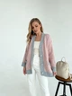 Вязанный кардиган Kulya Larionoff 42-46 розовый/серый (002471) - изображение 7