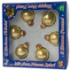 Набор елочных игрушек - мини-шары, 6 шт, D4 см, золотистый, глянец, стекло (390663-2) - изображение 2