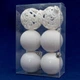 Набор елочных игрушек - шары, 6 шт, D6 см, белый, 2 матовый, 2 глянец, 2 глиттер, пластик (251734-1) - изображение 5