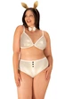Эротический ролевой костюм зайчика Obsessive Neo Goldes Перламутровый 2XL/3XL (57825) - изображение 1