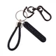 Брелок для ключей с номером телефона leather braided with carabiner. Black - изображение 1