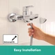 Cмеситель для ванны однорычажный с коротким изливом HANSGROHE Rebris S хром латунь 72440000 - изображение 5