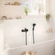 Cмеситель для ванны однорычажный с коротким изливом HANSGROHE Rebris S черный латунь 72440670 - изображение 6