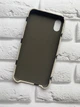 Силіконовий чохол, обтягнутий тканиною, для iPhone XR Сірий в горошок - зображення 3