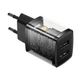 Мережевий зарядний пристрій Baseus Compact 10.5W 2xUSB-A Black (CCXJ010201) - зображення 6