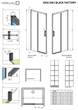 Душові двері RADAWAY Idea Black DWJ Factory 110 см 387015-54-55R - зображення 2