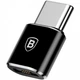 Переходник адаптер BASEUS Micro-USB to Type-C Male Adapter Converter Черный - изображение 1