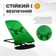 Детский шезлонг качалка для новорожденных детей детское кресло шезлонги детские кресла качалки BABY Balance Soft A1 зеленый неопрен в сетку (BBS-07-00) - изображение 3